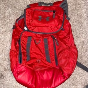 Red softball/baseball backpack